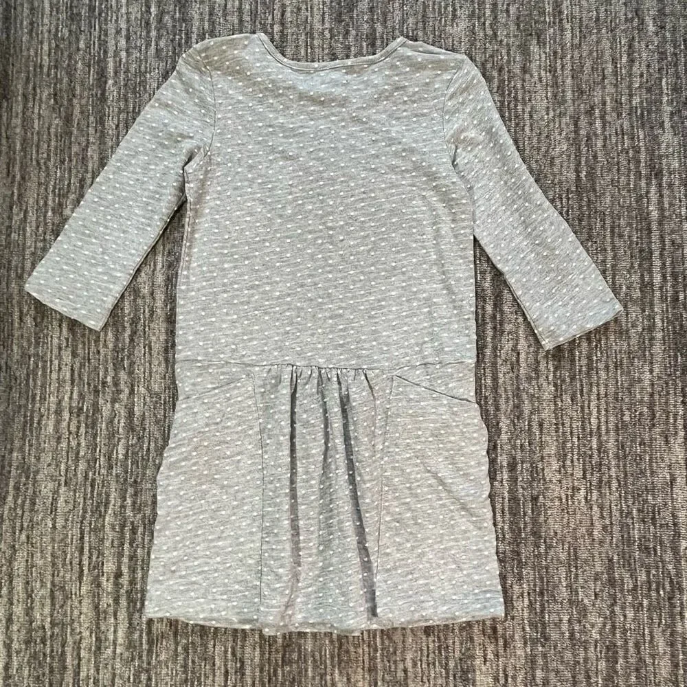 Gap Kids Girls Size Large Knit Shirt Dress Gray Long‎ Sleeve Pockets NWT